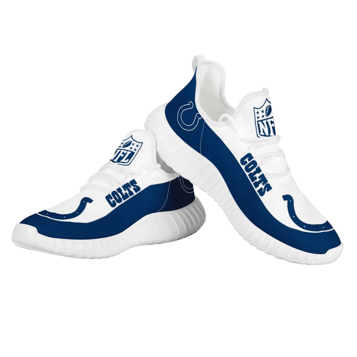 Men's Indianapolis Colts Mesh Knit Sneakers/Shoes 003 Men's Indianapolis Colts Mesh Knit Sneakers/Shoes 003